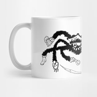 Pirate Spider: Retro Cartoon Illustration Mug